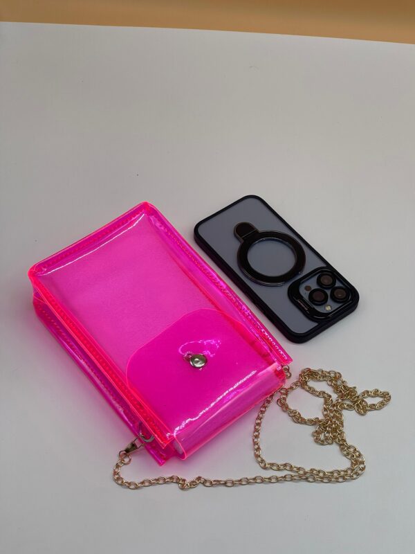 Clear Jelly Phone Sling Bag – Lightweight Clear Crossbody Purse - Image 7