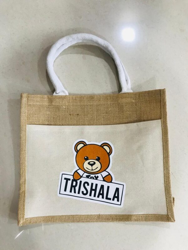 Printed Jute Tote Bag – Personalized for Daily Use - Image 3