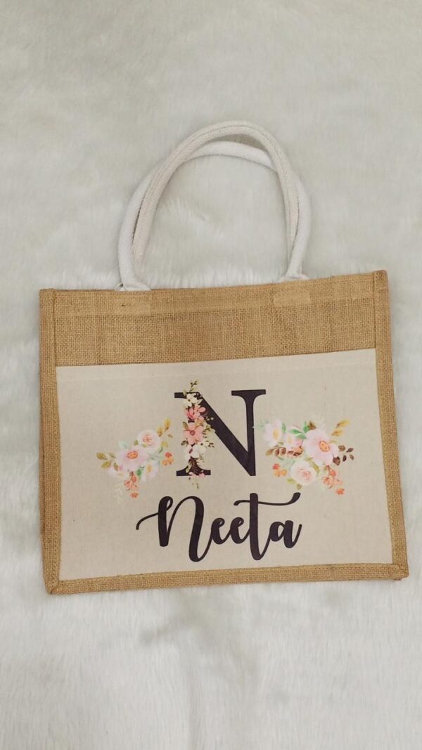 Printed Jute Tote Bag – Personalized for Daily Use - Image 6