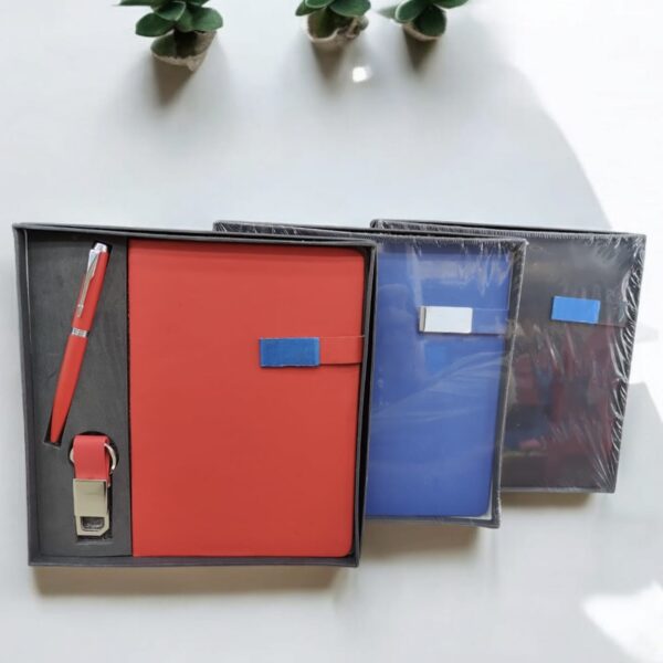 Executive Gift Set – Custom Engraved Pen, Diary & Keychain