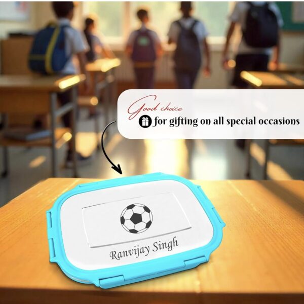 Personalized Engraved Stainless Steel Lunch Box with Cutlery & Inner Box - Image 3