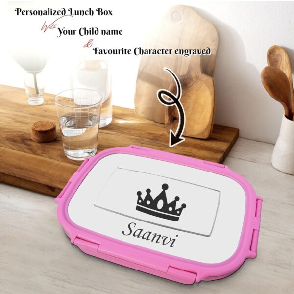 Personalized Engraved Stainless Steel Lunch Box with Cutlery & Inner Box - Image 4