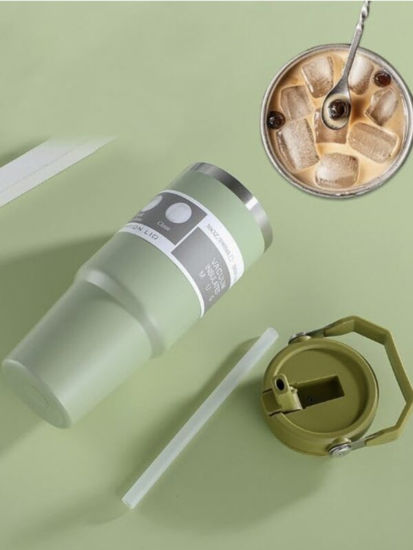 Custom Name Coffee Tumbler with Handle – Spill-Proof & Stylish - Image 2