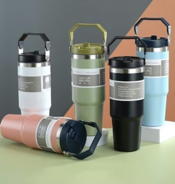 Custom Name Coffee Tumbler with Handle – Spill-Proof & Stylish