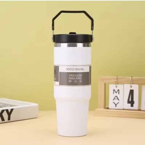 Custom Name Coffee Tumbler with Handle – Spill-Proof & Stylish - Image 4