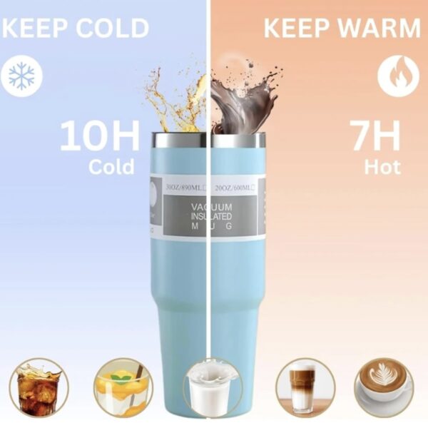 Custom Name Coffee Tumbler with Handle – Spill-Proof & Stylish - Image 7