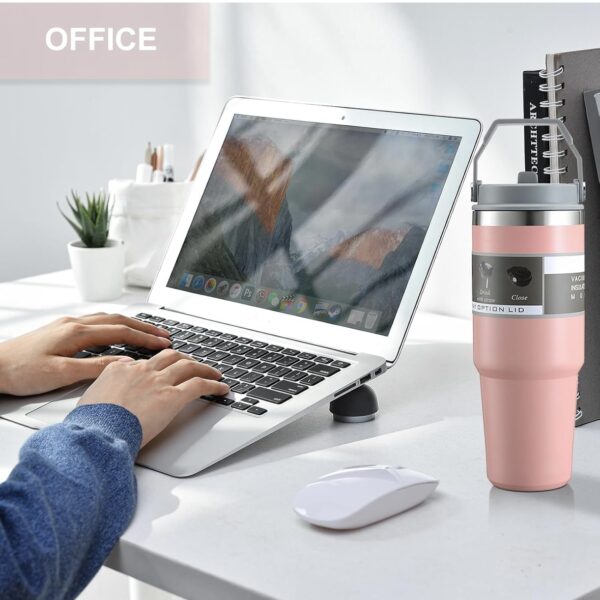 Custom Name Coffee Tumbler with Handle – Spill-Proof & Stylish - Image 5