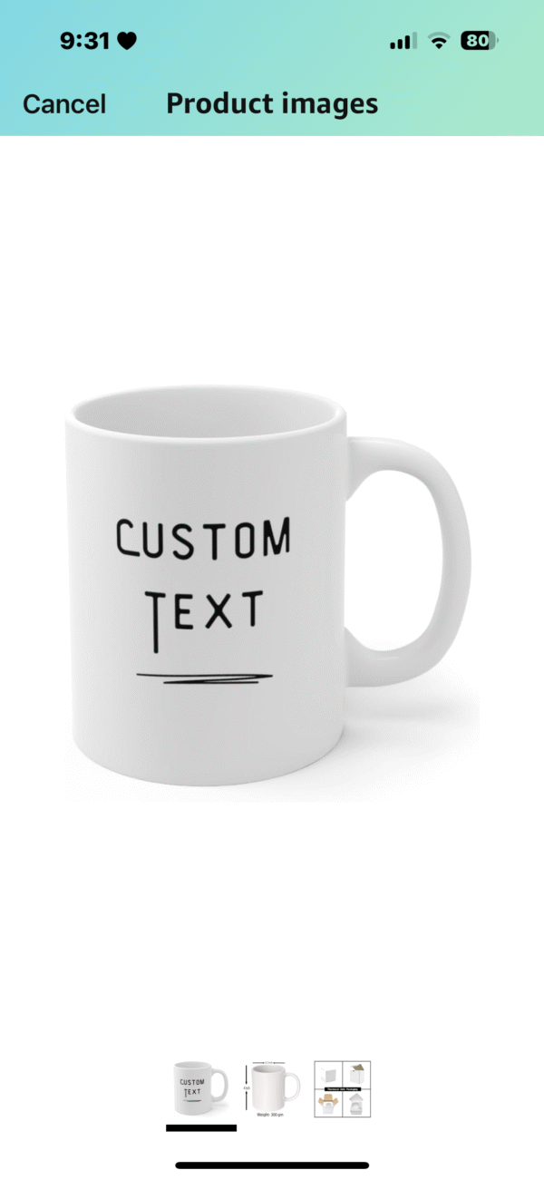 Create Your Own Mug – Custom Name/ Photo or logo Printed Short Tea/coffee Mug - Image 2