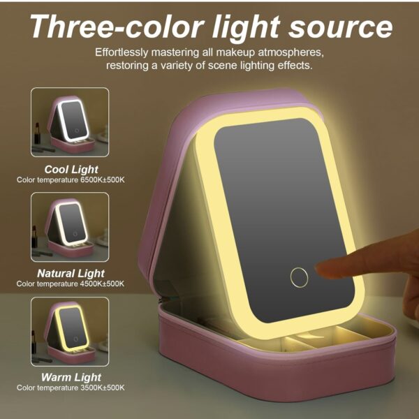 Smart Makeup Box with Mirror – Your Portable Vanity on the Go! - Image 4